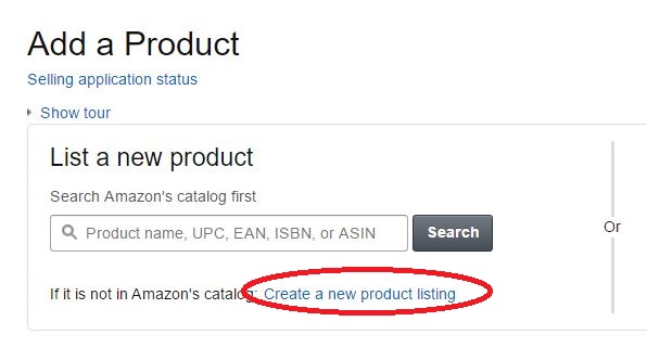 Amazon輸出　新規商品の登録方法