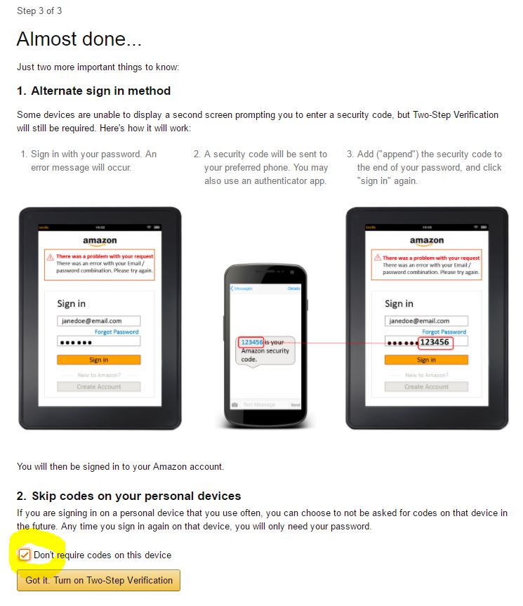Amazon輸出　2段階認証