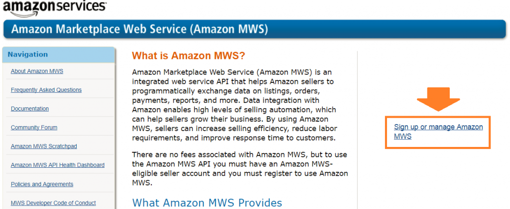 Amazon輸出　MWS